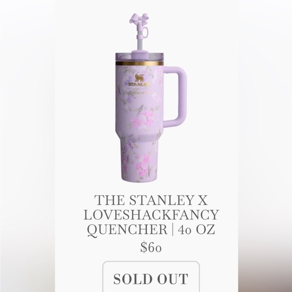 New in box Stanley x LoveShack Fancy 40 oz happy thoughts water bottle - Picture 4 of 4